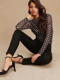 Zwart - Mid Rise Stretch Skinny Jeans