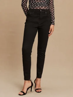 Zwart - Mid Rise Stretch Skinny Jeans