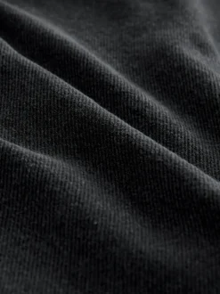 Zwart - Mini denim rok met zandloper model