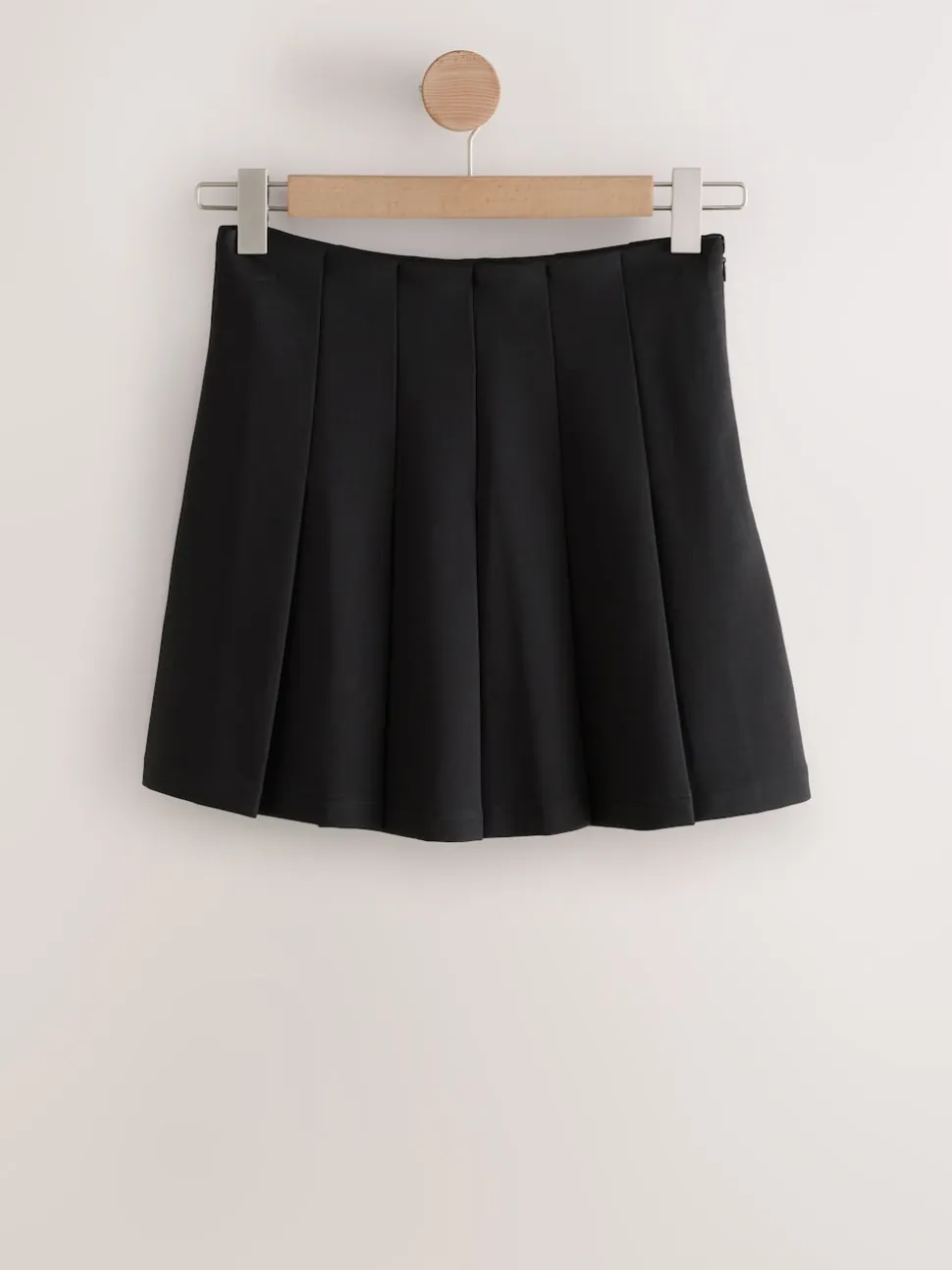 Zwart - Mini Jersey Pleated Skirt