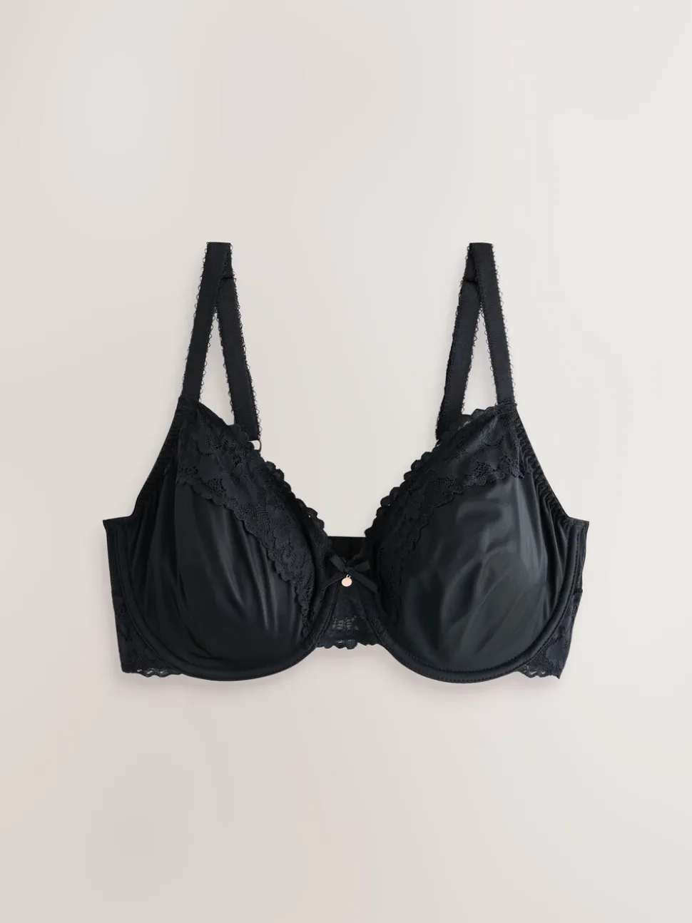 Zwart - Minimaliserende DD+ beha met volledige cups
