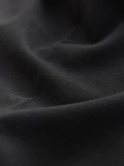 Zwart - Modieus gesneden broek met wijde pijpen van wol
