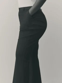 Zwart - Modieuze Hourglass broek met bootcut