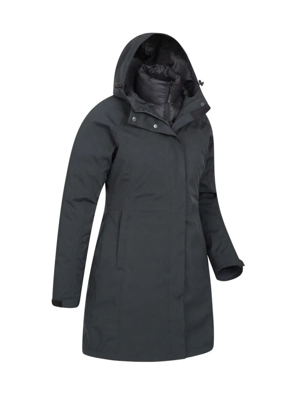 Zwart - Mountain Warehouse Womens Alaskan 3-In-1 Waterproof Long Coat