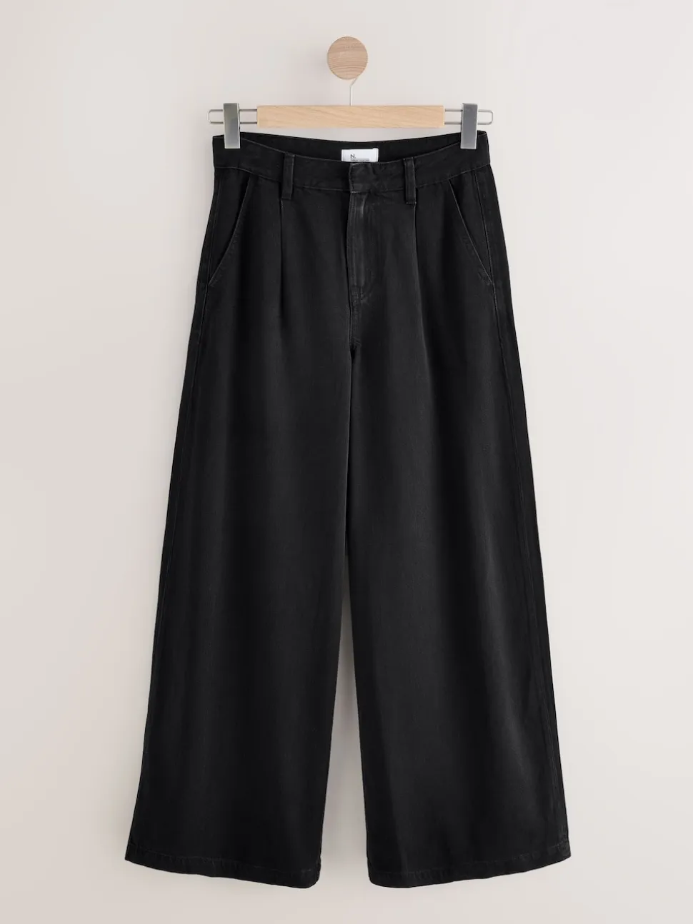 Zwart - N. Premium Palazzo-jeans met wijde pijpen