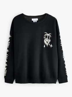 Zwart - Never Fully Dressed Embroidered Sweatshirt