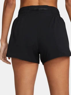 Zwart - Nike One Dri-FIT 3 inch short met halfhoge taille en geïntegreerde slip