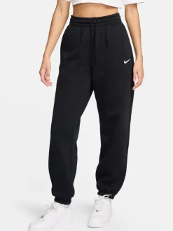 Zwart - Nike oversized Phoenix joggingbroek van fleece met hoge taille