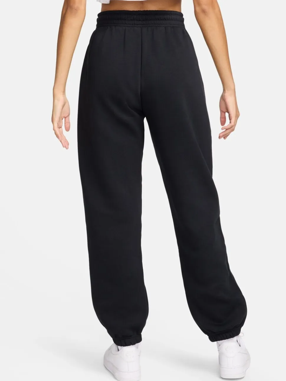 Zwart - Nike oversized Phoenix joggingbroek van fleece met hoge taille