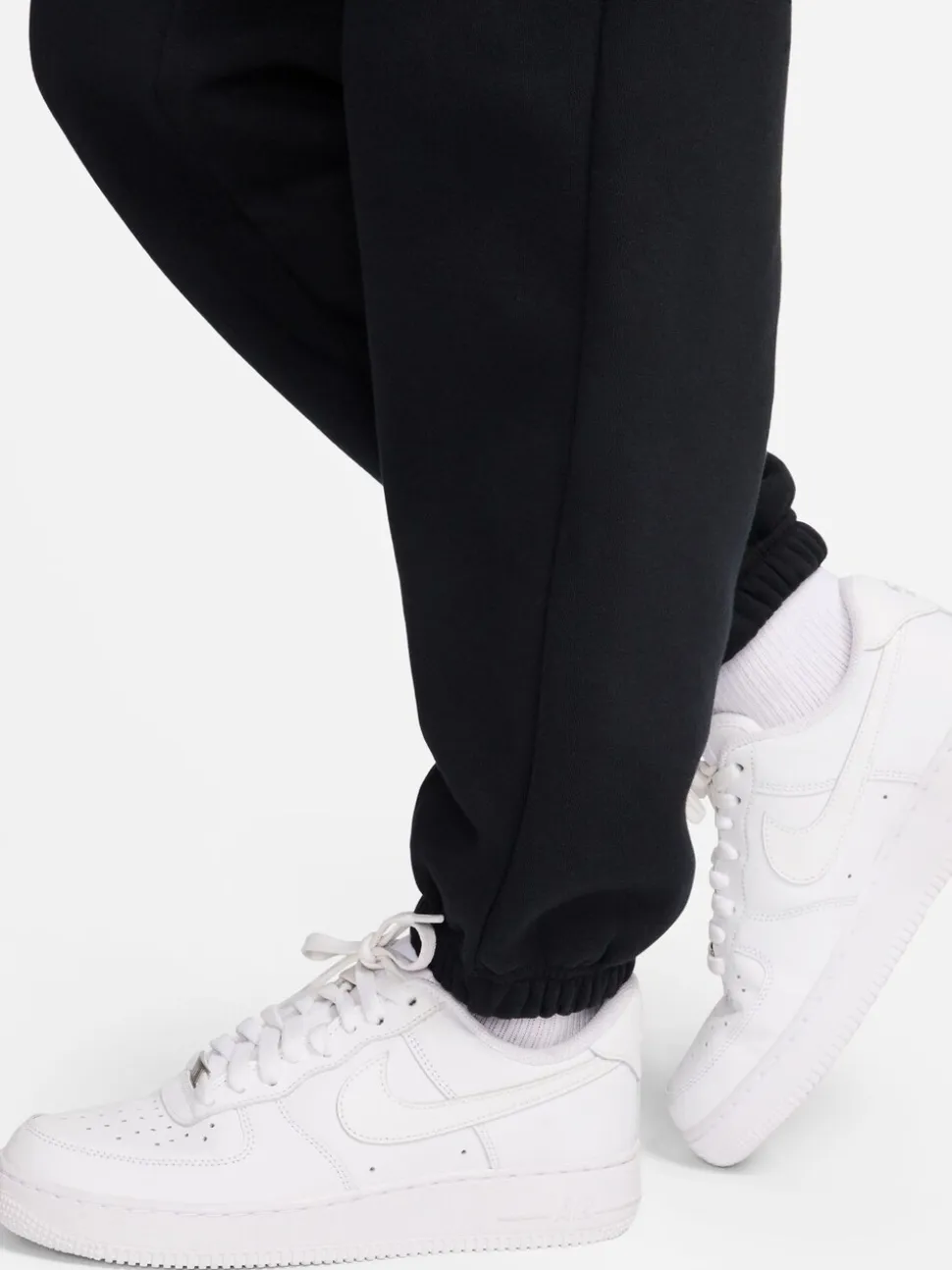 Zwart - Nike oversized Phoenix joggingbroek van fleece met hoge taille