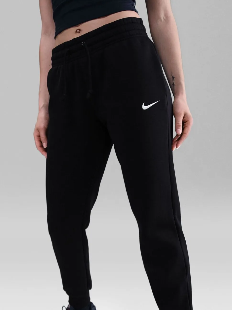 Zwart - Nike Phoenix fleece joggingbroek met halfhoge taille