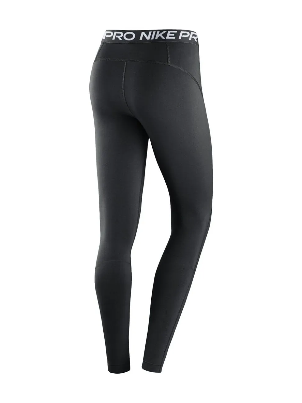 Zwart - Nike Pro Mid Rise legging met mesh-panelen