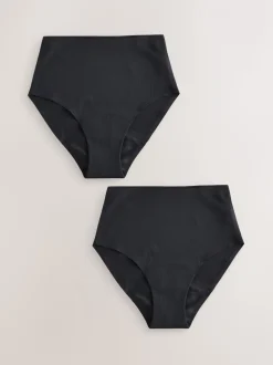 Zwart - No VPL Period Knickers 2 Pack