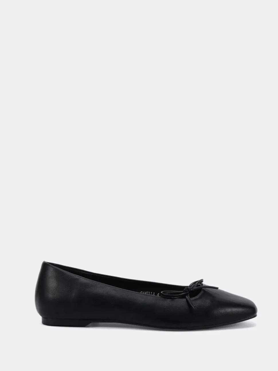 Zwart - Novo Camilla Asymetric Bow Ballerinas