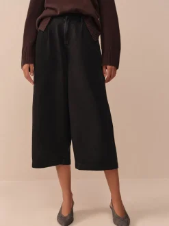 Zwart - N.Premium High Rise Culotte Jeans