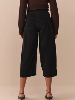 Zwart - N.Premium High Rise Culotte Jeans