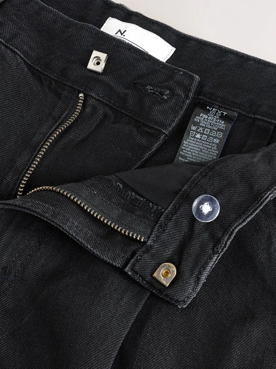 Zwart - N.Premium High Rise Culotte Jeans