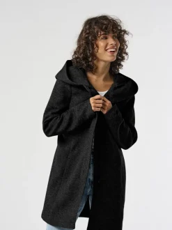 Zwart - Only - Nette jas met capuchon