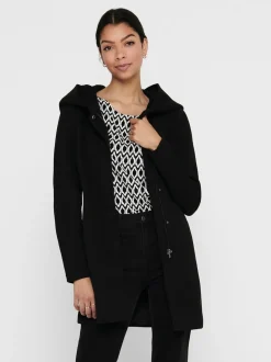 Zwart - Only - Nette jas met capuchon