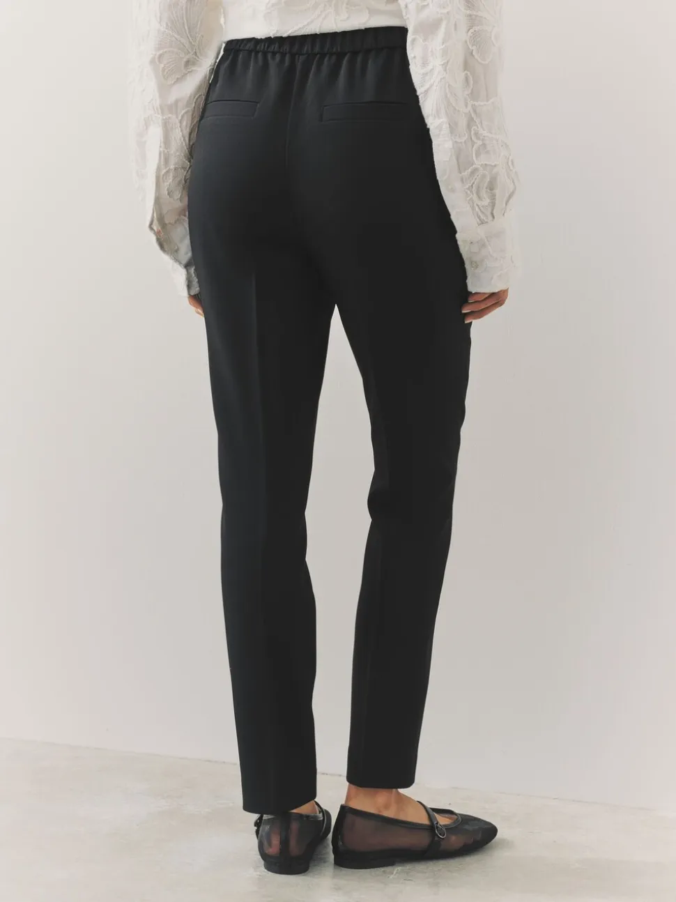 Zwart - Op maat gesneden skinny broek