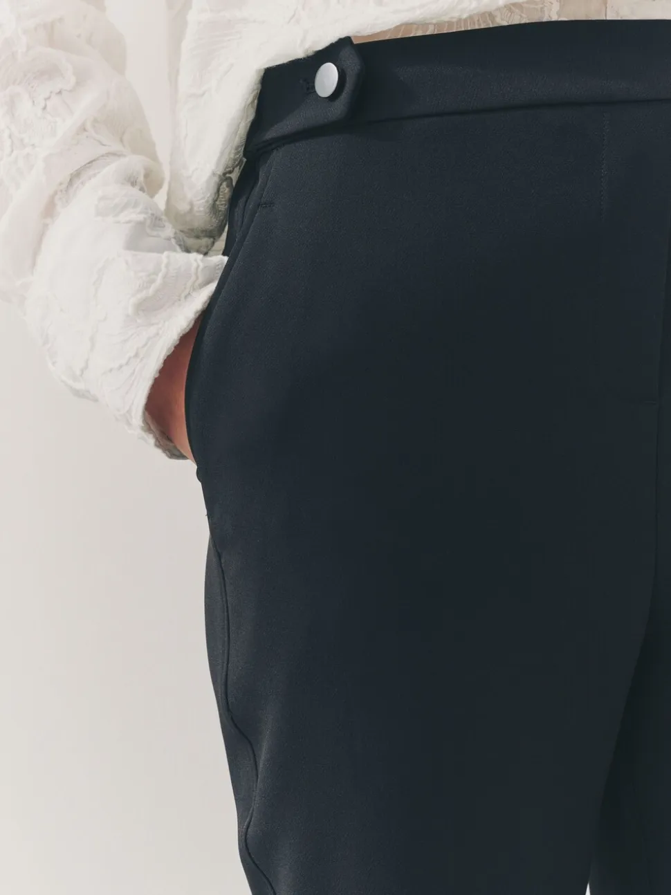 Zwart - Op maat gesneden skinny broek