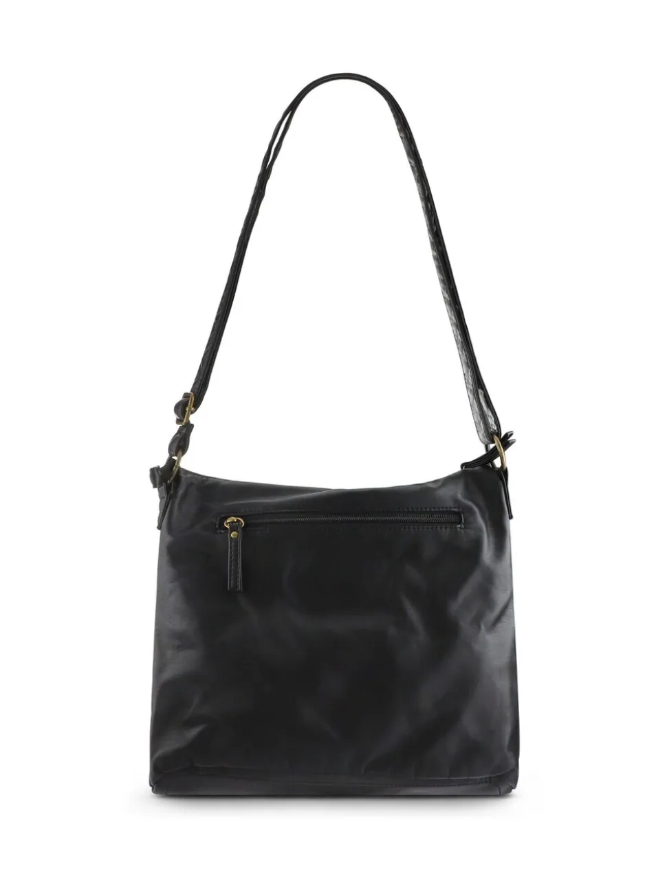Zwart - Pavers Multi-Zip Leather Cross-Body Bag