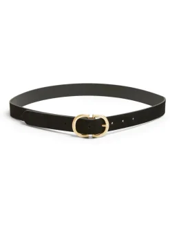 Zwart - PIECES suède riem met gesp