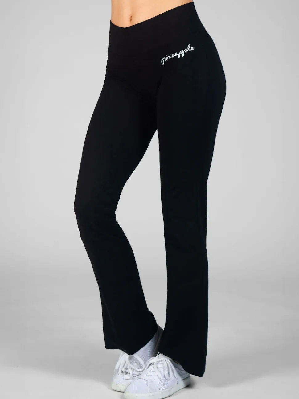 Zwart - Pineapple - Jersey bootcut-broek voor dames