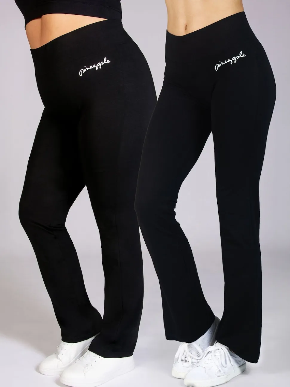 Zwart - Pineapple - Jersey bootcut-broek voor dames