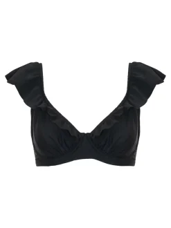 Zwart - Pour Moi Bermuda Underwired Frill Top