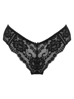 Zwart - Pour Moi Fleur Cheeky V-vorm slipje