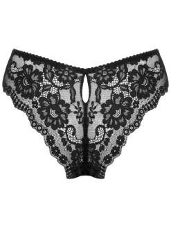 Zwart - Pour Moi Fleur Cheeky V-vorm slipje