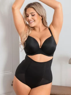 Zwart - Pour Moi Lingerie Shapewear slipje voor zandloperfiguur met hoge taille en krachtige buikcorrectie