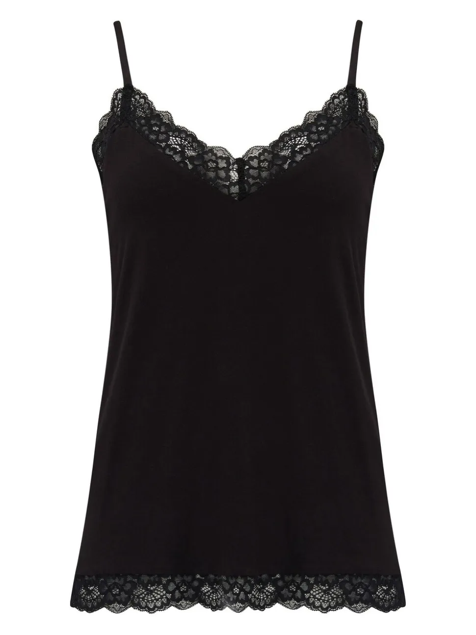 Zwart - Pour Moi Sofa Loves Lace Soft Hidden Support Pyjama Top