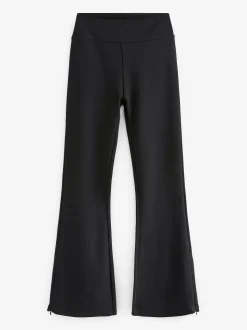 Zwart - Power vormgevende ponté flare legging