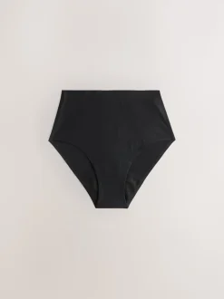 Zwart / Praline Huidskleur / Roze Bloemen - Set van 4 No VPL menstruatieslips voor medium vloeien