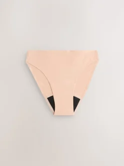 Zwart / Praline Huidskleur / Roze Bloemen - Set van 4 No VPL menstruatieslips voor medium vloeien