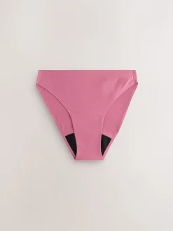 Zwart / Praline Huidskleur / Roze Bloemen - Set van 4 No VPL menstruatieslips voor medium vloeien
