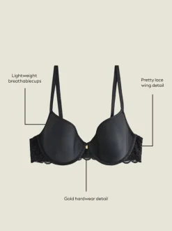 Zwart - Premium Ultiem Comfort Lichtgewicht Ademende T-shirt Beha