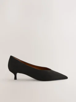 Zwart - Puntige lage naaldhakken schoenen