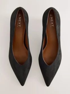 Zwart - Puntige lage naaldhakken schoenen