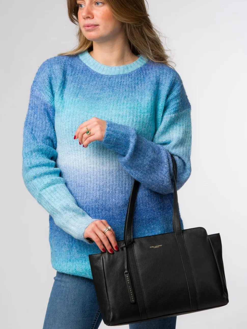 Zwart - Pure Luxuries London Olney Leather Handbag