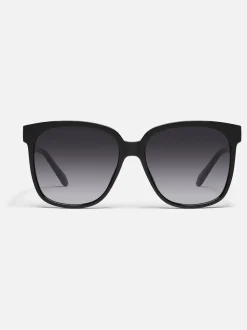 Zwart - QUAY Wide Awake Sunglass