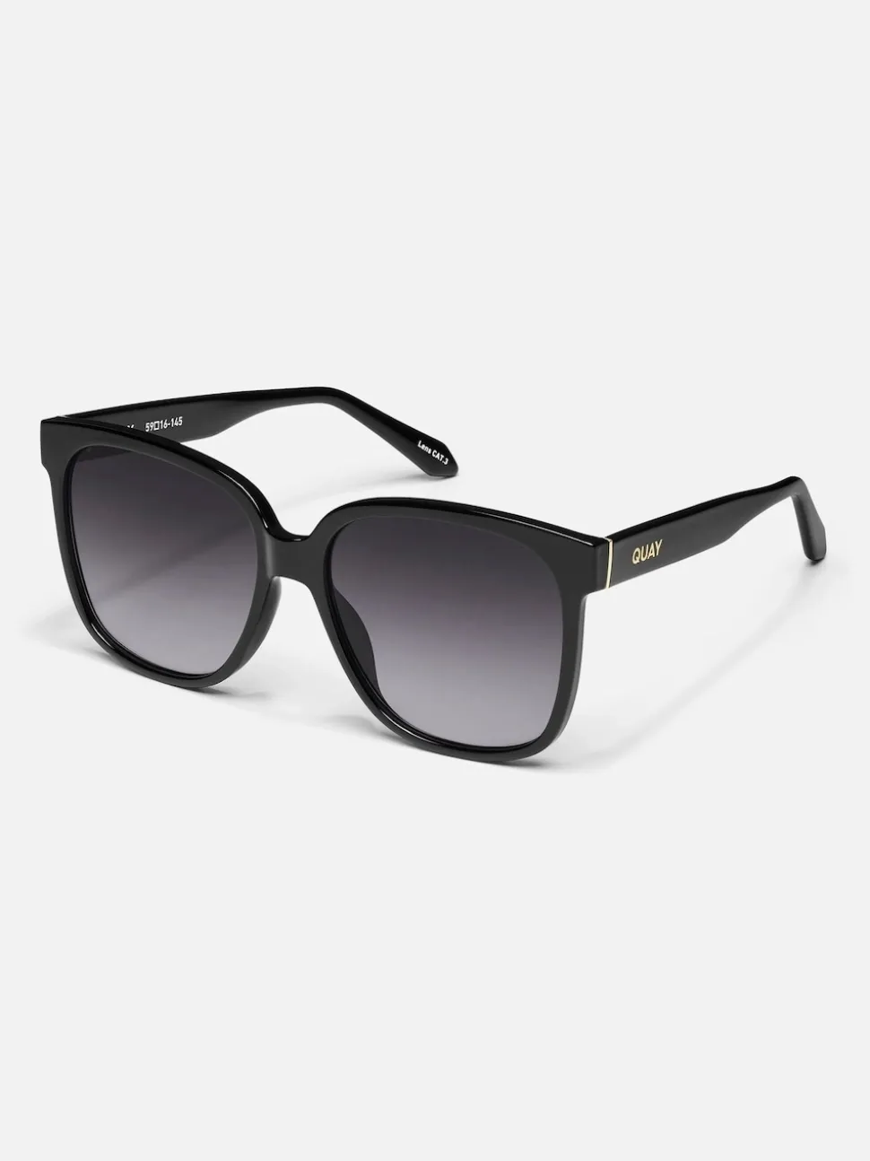 Zwart - QUAY Wide Awake Sunglass