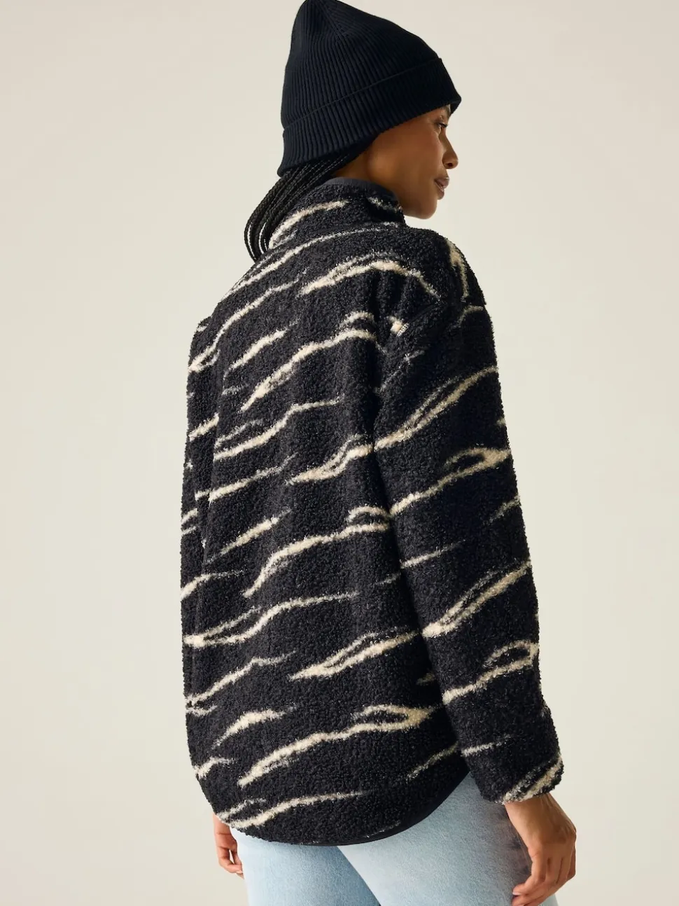 Zwart - Regatta Frankie Borg fleece met halve rits