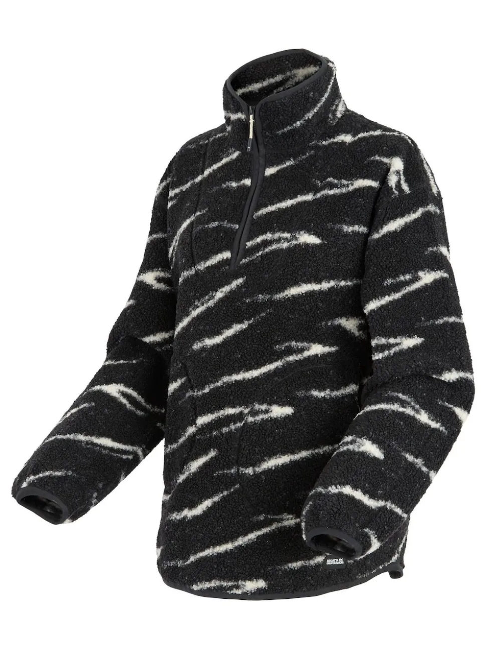 Zwart - Regatta Frankie Borg fleece met halve rits