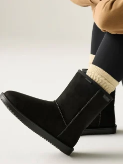 Zwart - Regatta Risley Behaaglijke halflange waterdichte Boots met voering van imitatiebont