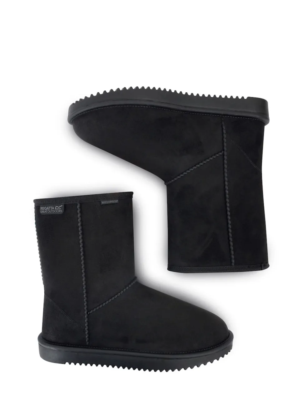 Zwart - Regatta Risley Behaaglijke halflange waterdichte Boots met voering van imitatiebont