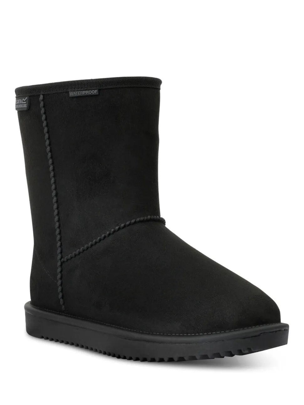 Zwart - Regatta Risley Behaaglijke halflange waterdichte Boots met voering van imitatiebont