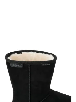 Zwart - Regatta Risley Behaaglijke halflange waterdichte Boots met voering van imitatiebont